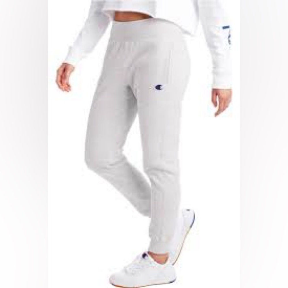 Champion Reverse Weave Women's White Joggers Sweatpants Medium